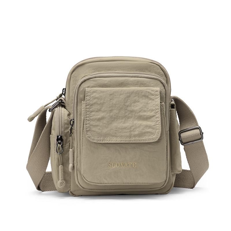 Small Square Bag Women's Shoulder Bag Water-Repellent Nylon Crossbody Bag