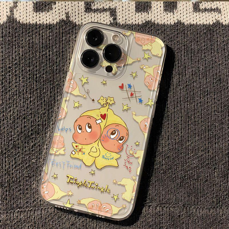 

Transparent Starman Space Shell Phone Case for Apple 17, 16, 15, 14, 13 Pro Max, 12, 11 iPhone 15