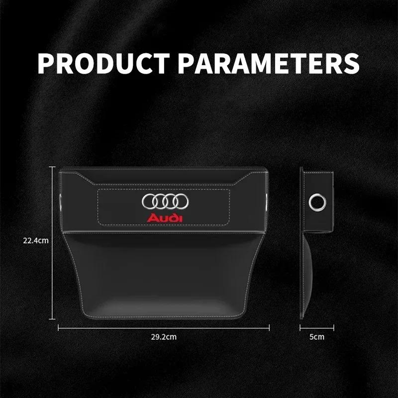Car Seat Gap Storage Box For q2 A1 A3 A4 A5 A6 A7 A8 Q3 Q5 Q7 Q8 TTS ABT Storage Bag Organizer Auto Storage Box Accessories