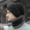 Winter Cold Weather Gear: Knit Neck Warmer, Muffler, Beanie, and Fur Hat Set