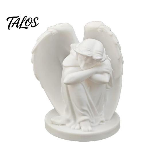 Sleeping Angel Ornament 3D Printed Ornament, Minimalist Figurine Desktop Miniature Decor, Aesthetic Sculpture for Home Office Shelves Decorations