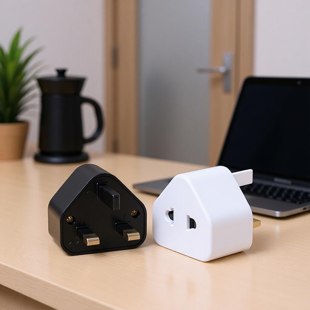 

UK Standard 2-Pin Conversion Plug with Fuse for Mobile and Apple Device Charging