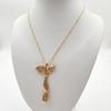 Exaggerated Phoenix Wings Necklace Gold Color Jewelry Set New Long Tassel Earrings  Women