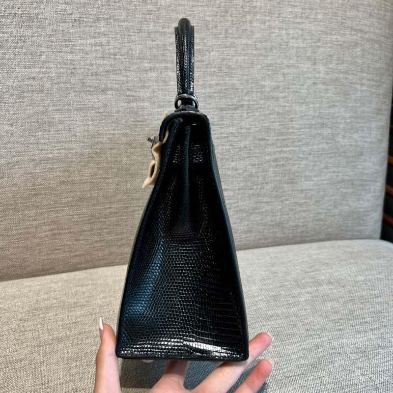 Lizard Pattern Leather Bag Second Generation 25cm Portable Shoulder Messenger Bag Commuter Bag Simple and Fashionable