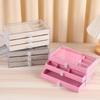 Dust-proof Jewelry Storage Box Transparent Flannel Jewelry Box Earrings Jewelry Box  Home