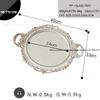 Embossed Mirror Tray Exquisite Makeup Palette Perfume Storage Organizer Desktop Resin Decorative Golden
