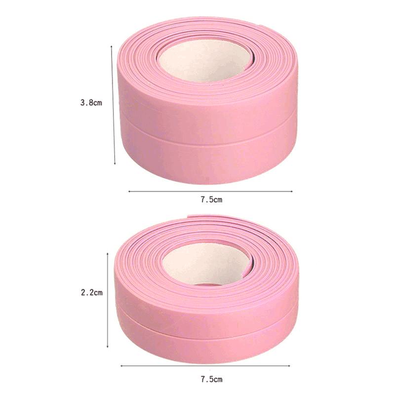 3.2M PVC Bath Sink Sealing Strip Tape Caulk Strip Self Adhesive Waterproof Mould-Proof Wall Sticker Sink Edge Tape for Bathroom Kitchen Accessories