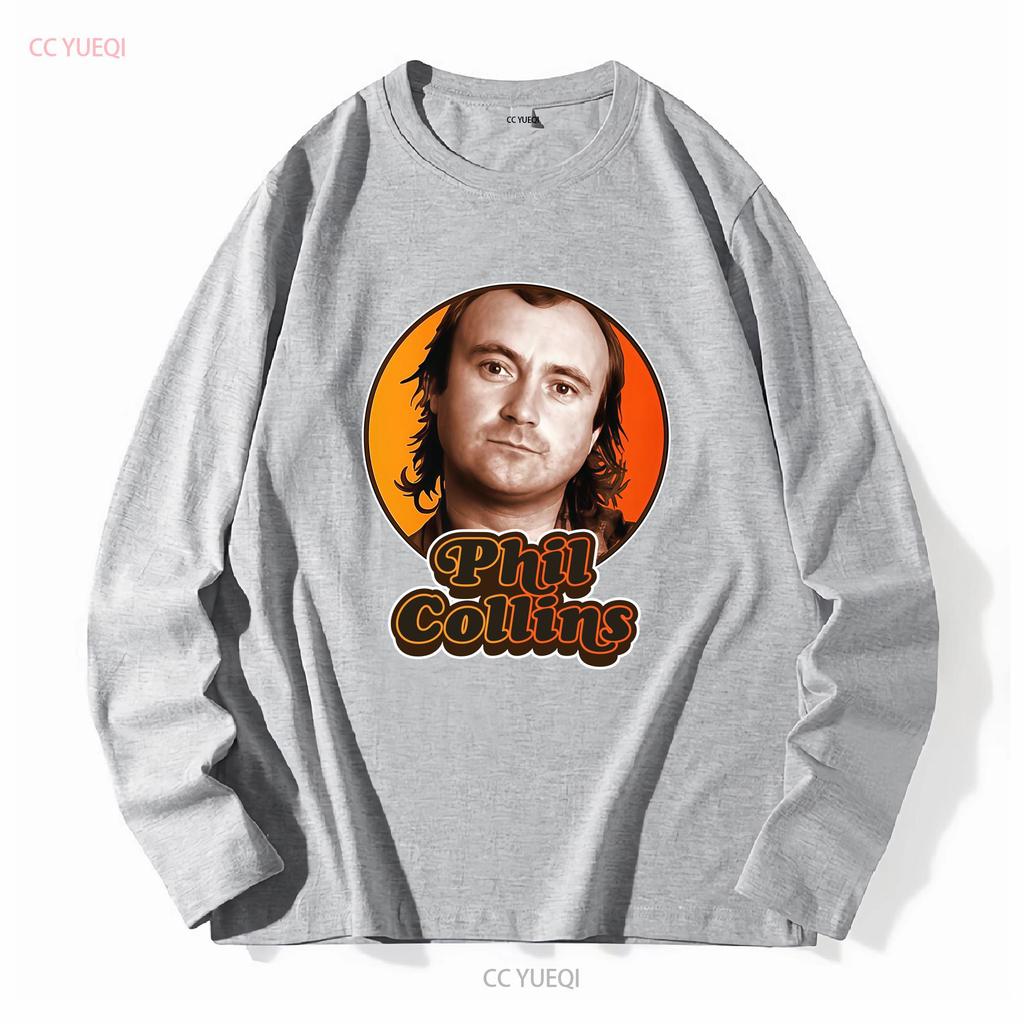 Maglietta Phil Collins Uomo Estate Classica Cotone vintage Lavata Comoda Top Per Uso Quotidiano Morbido Leggermente Elastico