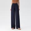 La Chapelle Women's Linen Blend High-Waisted Wide-Leg Pants