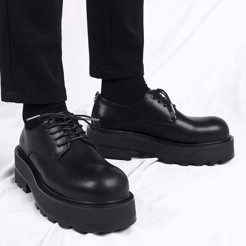 Fashion Derby Men's Thick Soled Shoes Fashion Designer's Minimalist Style Outdoor Leisure Business Party Office Street Walking Shoes