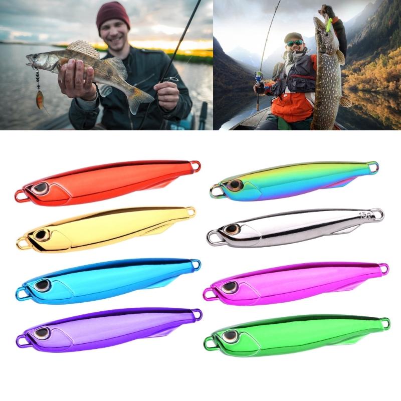 8Pcs Metal Fishing Lures Spoon Metal Jigs Lures Sea  Fishing Lure Artificial Baits for Freshwater and Saltwater