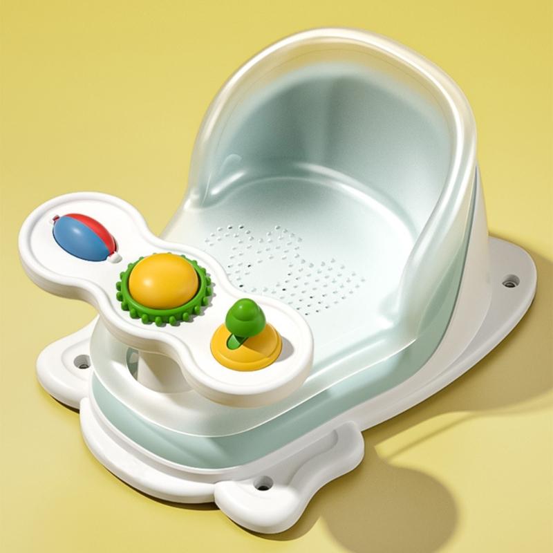 Infant Bathtub Seats for Sit-Up Bathing Baby Bath Seats with Bottom Suction Cups Provides Backrest Support Easy Remove