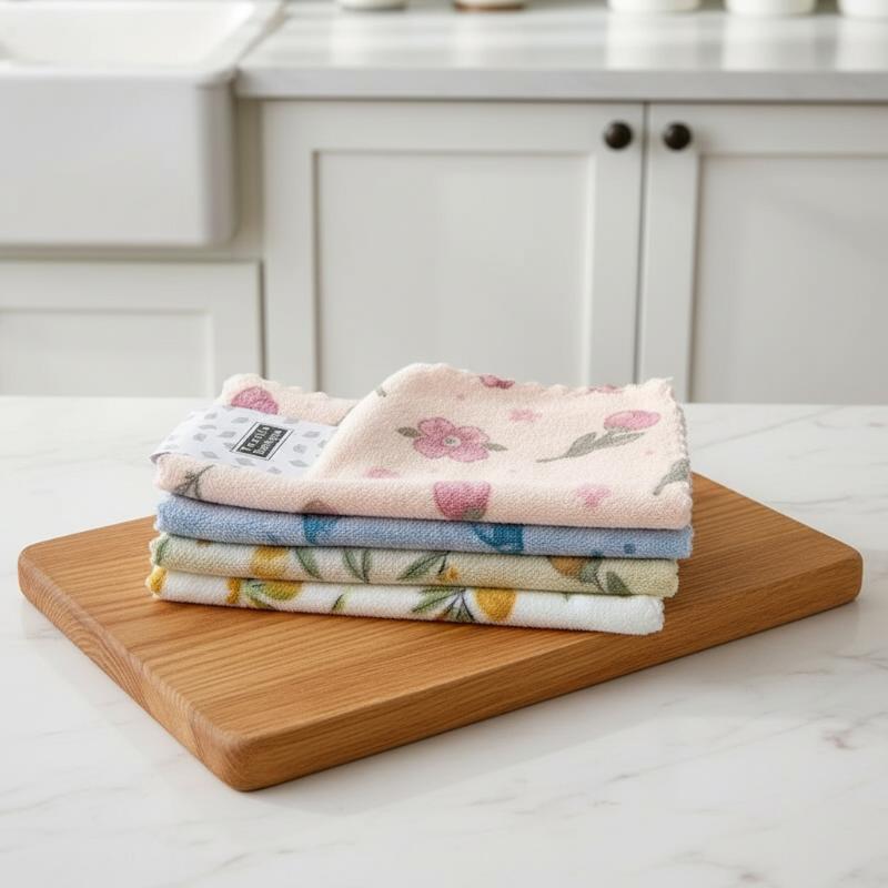 Dish Towel For Kitchen Items Household Tools Dish Washing Cloth Absorbent Rags New Microfiber Cleaning Cloth Kitchen Towel