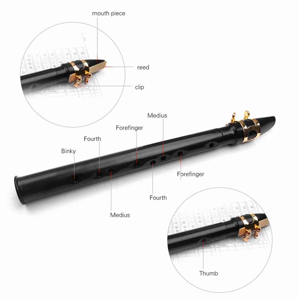 White Mini Pocket Saxophone Portable Little Sax with Black Carrying Bag Woodwind Instrument