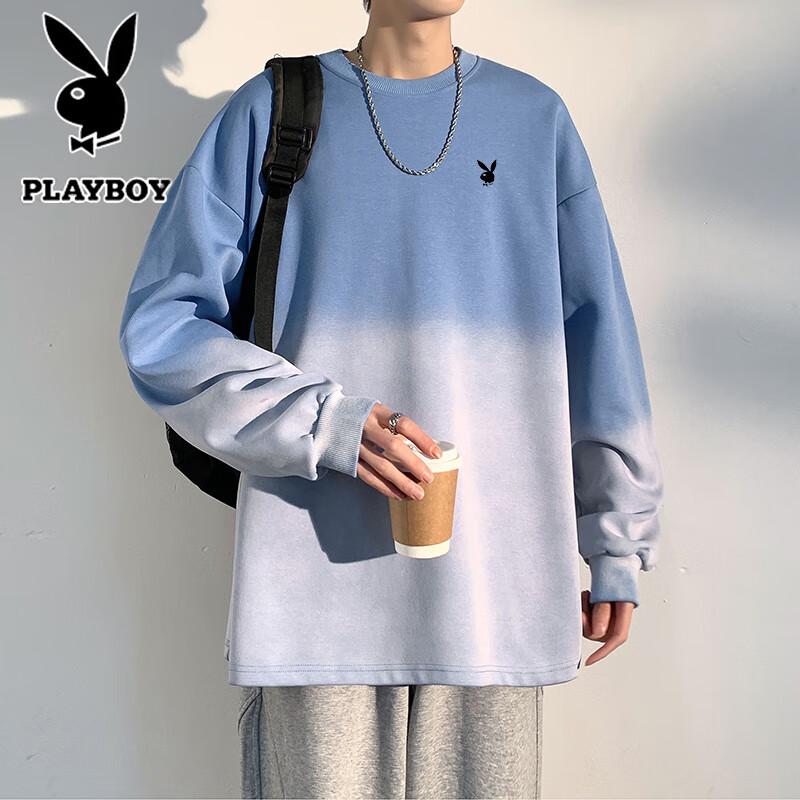 Playboy Men's Gradient Casual Pullover Sweatshirt