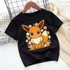 Cute Cat with Paw Kids Tshirts Summer Short Sleeve Tees Cartoon Boys Girls Clothes Kawaii Kitten Tops Y2K Children T-shirt