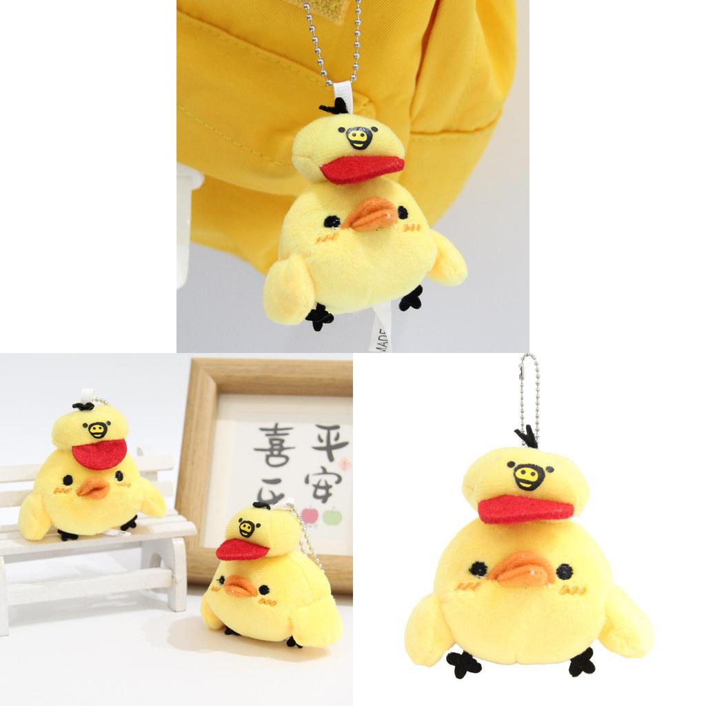 Cute Bird Keychain Plush Toy With Cartoon Design For Bag Decoration