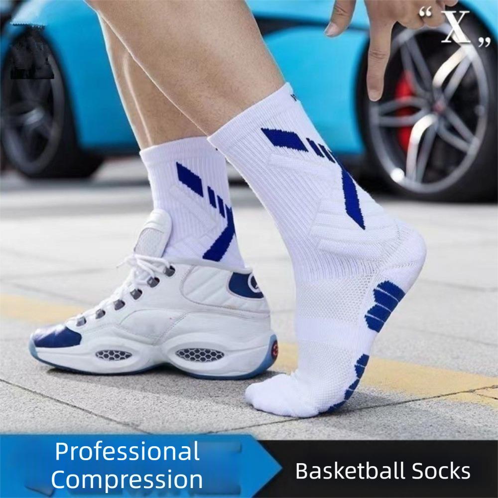 Middle Tube Sport Socks Non Slip Running Stocking High Quality Basketball Socks Men