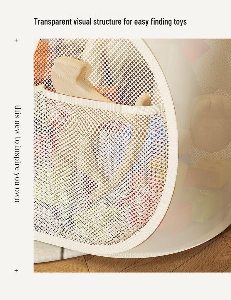 Children's Toy Storage Basket, Large Capacity, Foldable, Portable, for Plush Dolls and Building Blocks