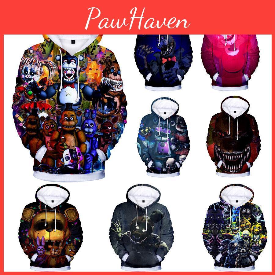 Cozy Anime Five Nights At Freddy's Hoodie Pullover With Soft Comfortable Fabric