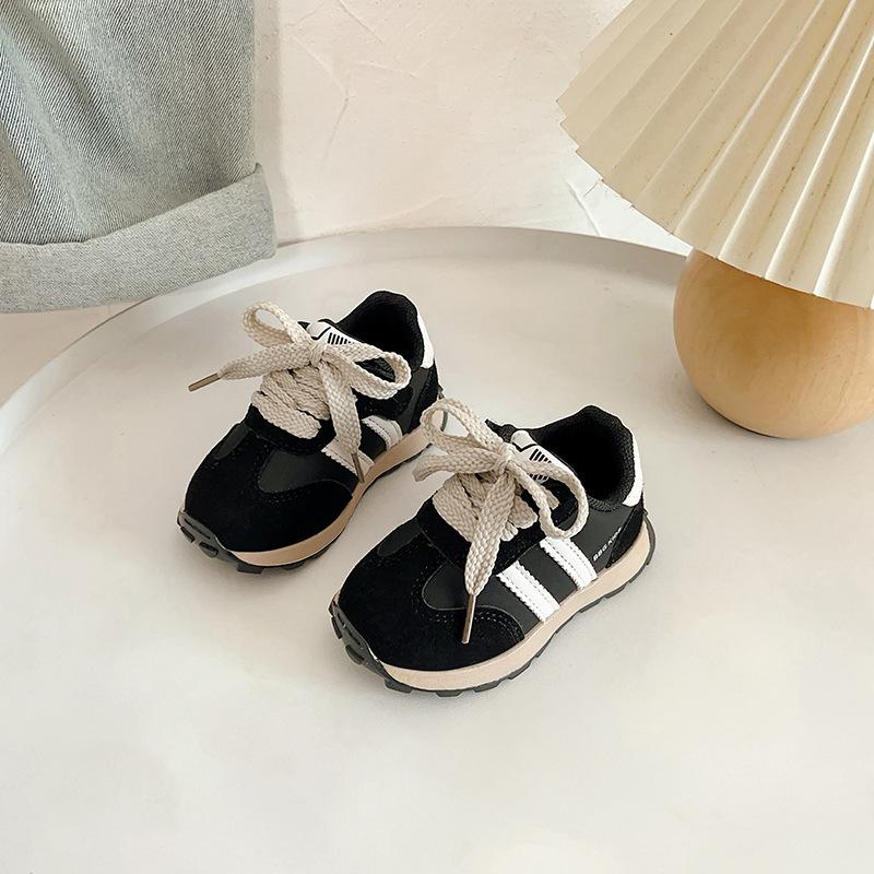 

Baby sneakers 2025 new spring and autumn baby soft-soled toddler shoes boys single shoes girls casual shoes 19 чёрный