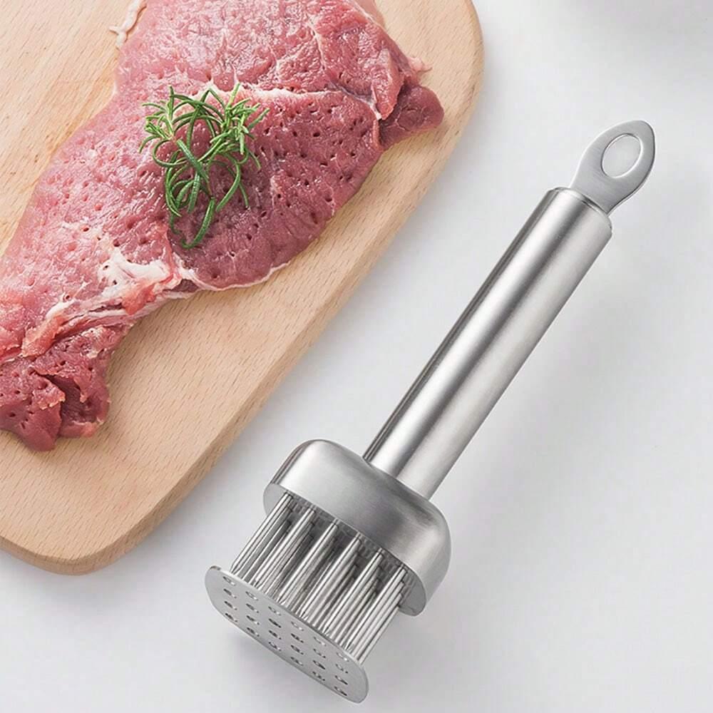 304 Stainless Steel Kitchen Tender Meat Needle Profession Cooking Meat Tenderizer Tool Loose Meat Needle Pork Chop Steak Hammer
