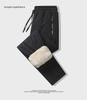 Men's Winter Thick Lambskin Plush Pants - Loose Straight Fit, Warm Cotton, Casual Sports Style, Large Sizes Available