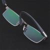 Half Rim Chameleon Myopia Glasses Men Vintage Semi-Rimless Square Photochromic Prescription Spectacle Male -0.5 -0.75 To -6.0