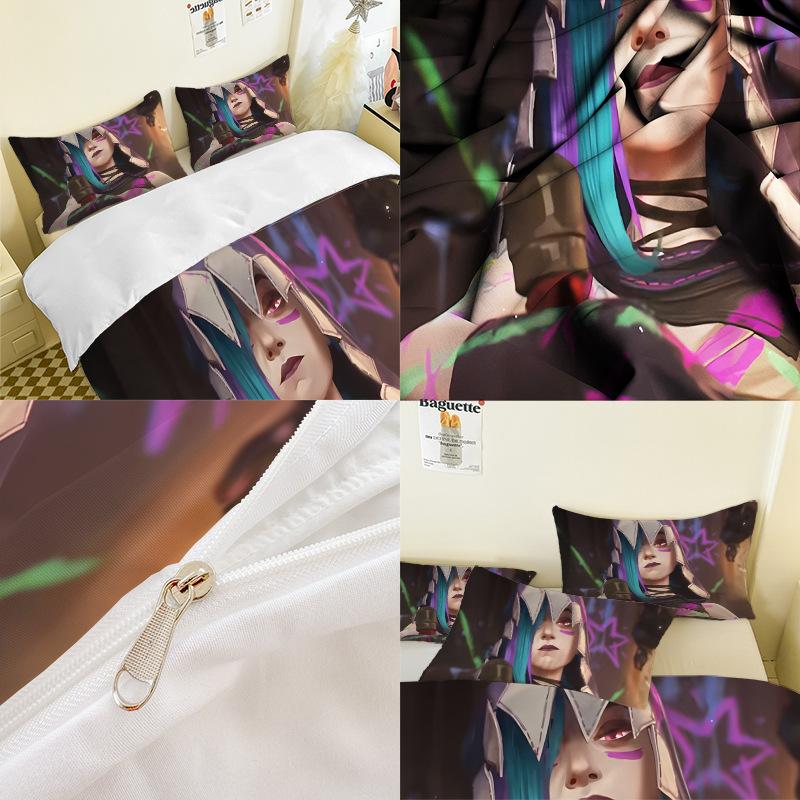 Animation Series 3D Digital Printing Three-Piece Bedding Kit Bed Sheet Quilt Cover