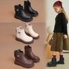 Kids Girls Fashion Soft Leather Ankle Martin Boots Casual Short Boots