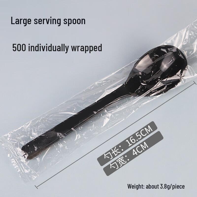Yuduo Individually Wrapped Thick Plastic Soup Spoons