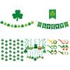 Shamrock Letter Banner Hanging Swirl Decor Lucky Banner Clover Hanging Swirls Garlands for Christmas Tree Home Craft Party Decor