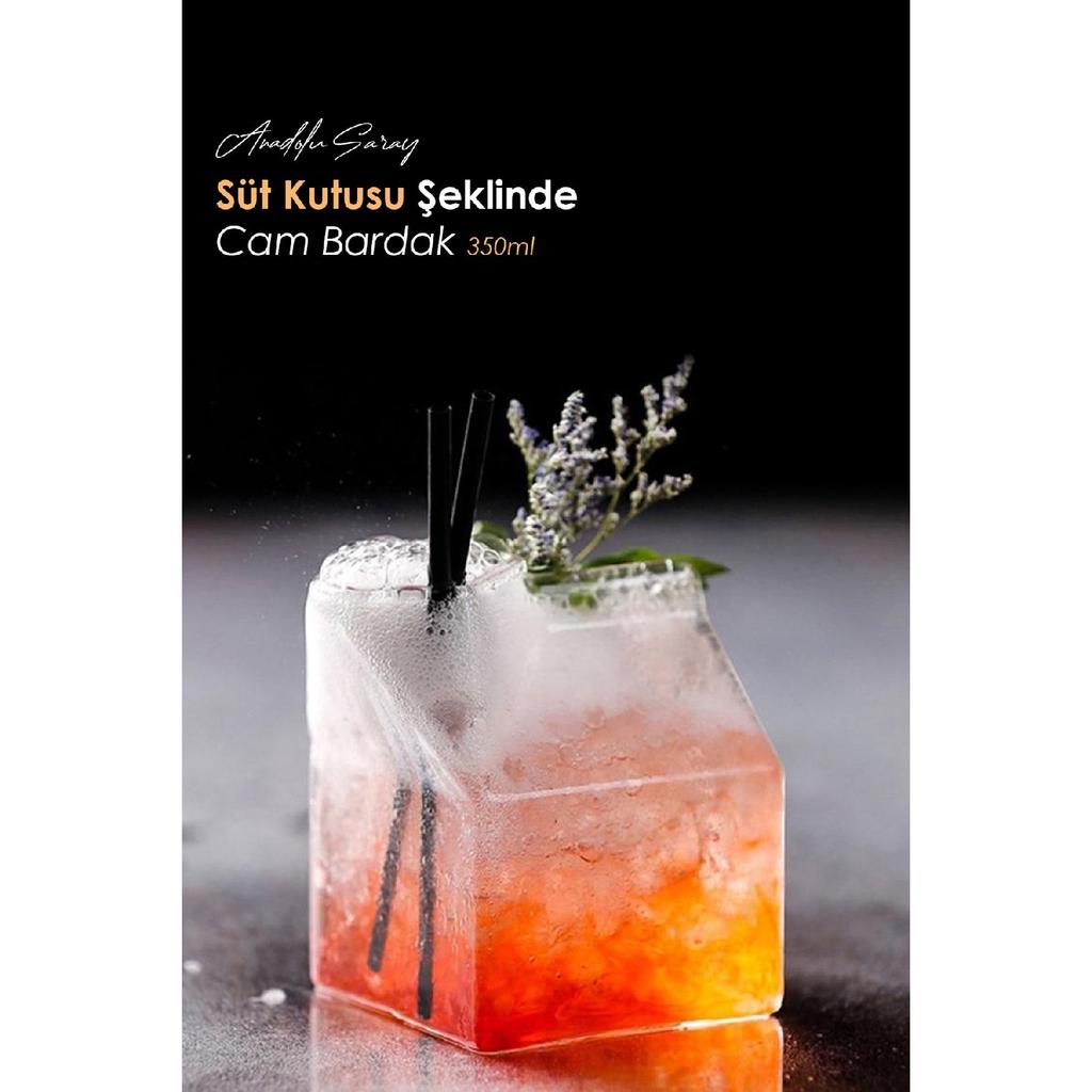 Heat Resistant Borosilicate Milk Box Cup Coffee And Presentation Cup | Borosilicate Glass 350ml