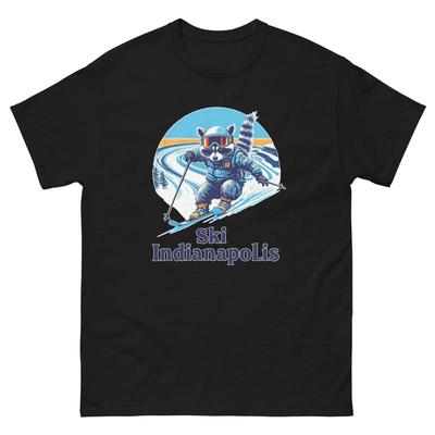Ski Indianapolis Waschbär Skifahren Skifahrer Tier T-Shirt