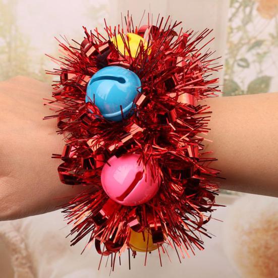 Dětské taneční zápěstí Květinový zvonek Srdce Flitry Dekor Jasné barvy Náramek na zapínání na přezku Dětské oblečení na párty příslušenství