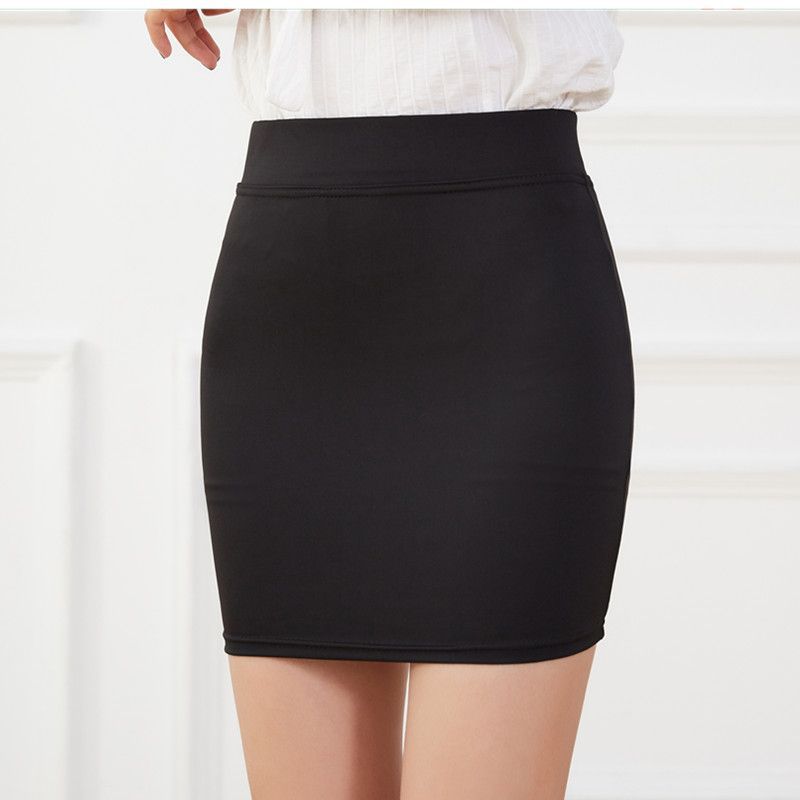 Mini Dress High-Waisted Elastic One-Step Skirt Women S Professional Spring Summer Bodycon Slimming Work Dress Slim Fit One Size