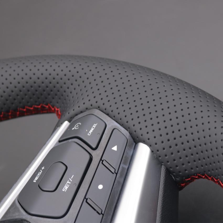Leather Handstitched Noslip Faux Black Car Steering Wheel Cover Braid For Isuzu Dmax Xterrain Mux Mazda Bt50 Bt50 20202023