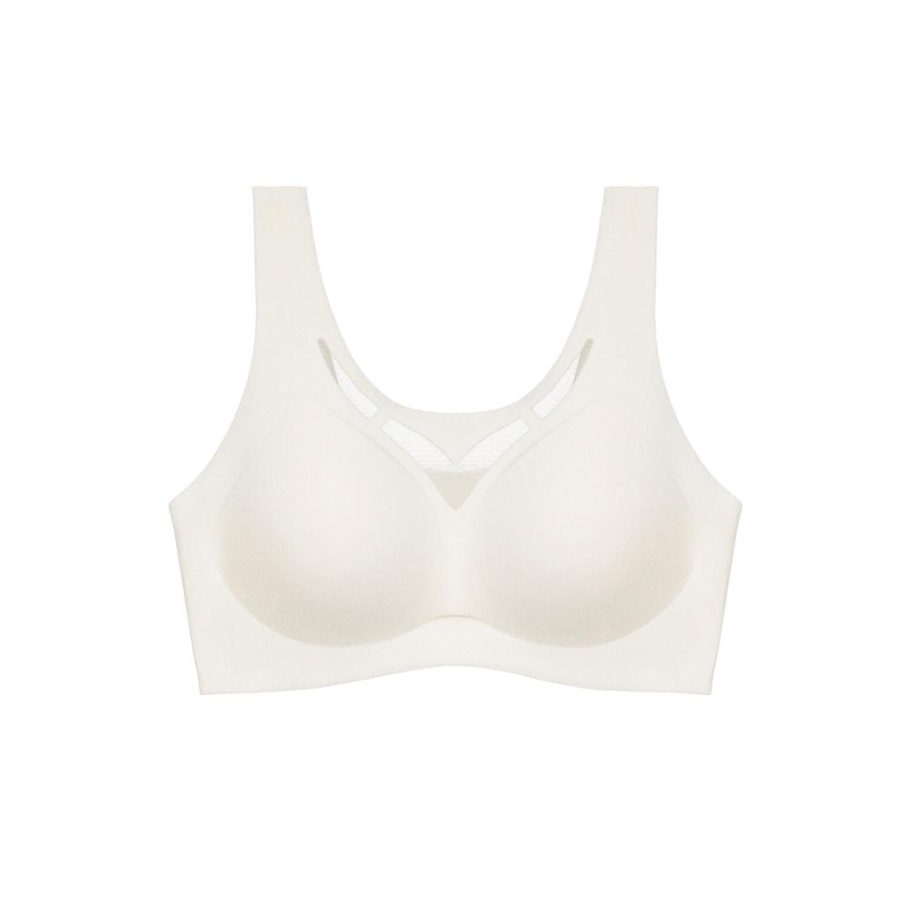 New Gathering Pullover Vest Underwear Women Wide Straps Glossy Seamless Sports Bra