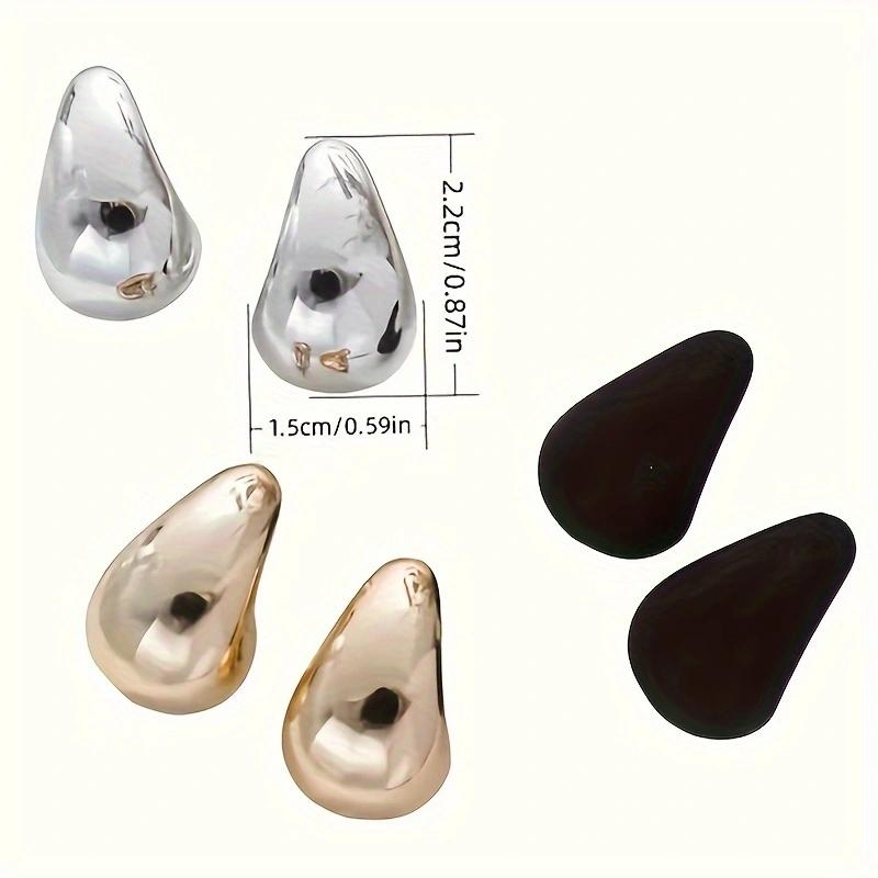 Punk Trendy Thick Water Drop Stud Earrings Fashion Multi Color Geometric Earrings Women's Aesthetic Party Zircon Gifts