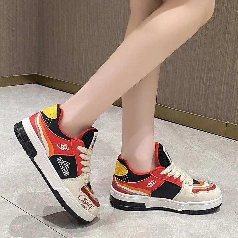 Diseñador de Moda Pato Mandarín Zapatillas de Plataforma para Correr para Mujer Zapatos de Tenis para Mujer Zapatillas Gruesas para Caminar Zapatos Casuales Vulcanizados