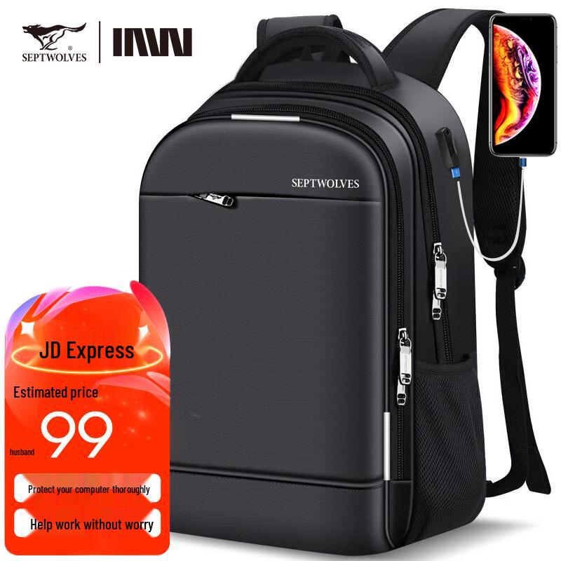 Septwolves 15.6-inch Business Laptop Backpack
