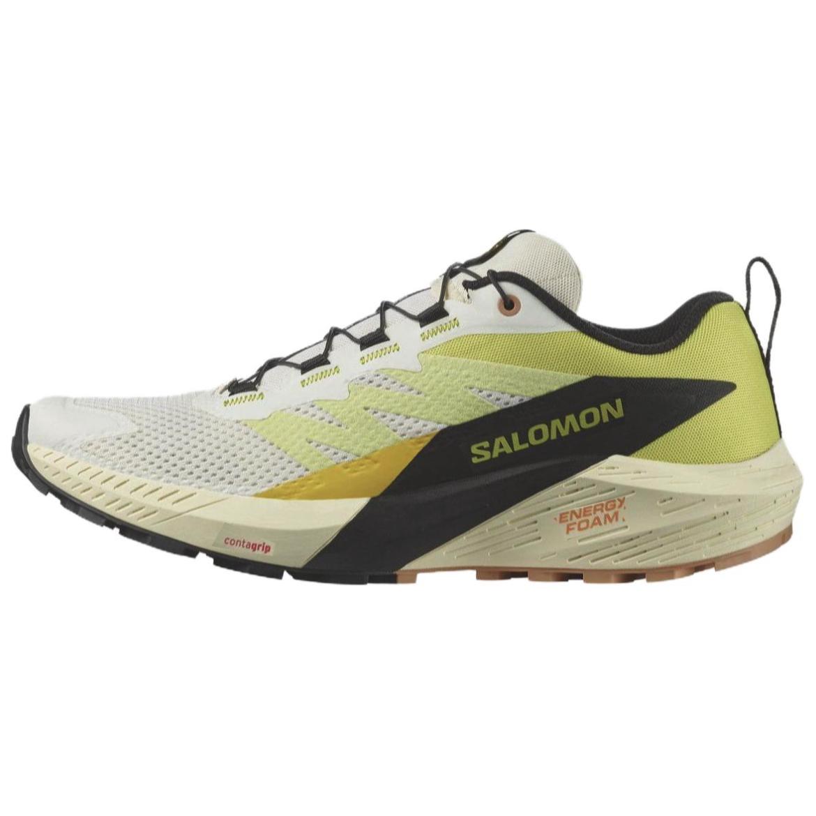 

SALOMON Sense Ride 5 Дышащая Поддержка Низкий Верх Трейл Марафон Кроссовки Мужские кроссовки Желтый Черный 474584 44