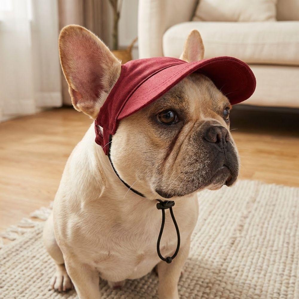 Adjustable Dog Sun Hat Sun Protection Dog Sunscreen Hat Handsome Dog Baseball Cap  Daily Wear