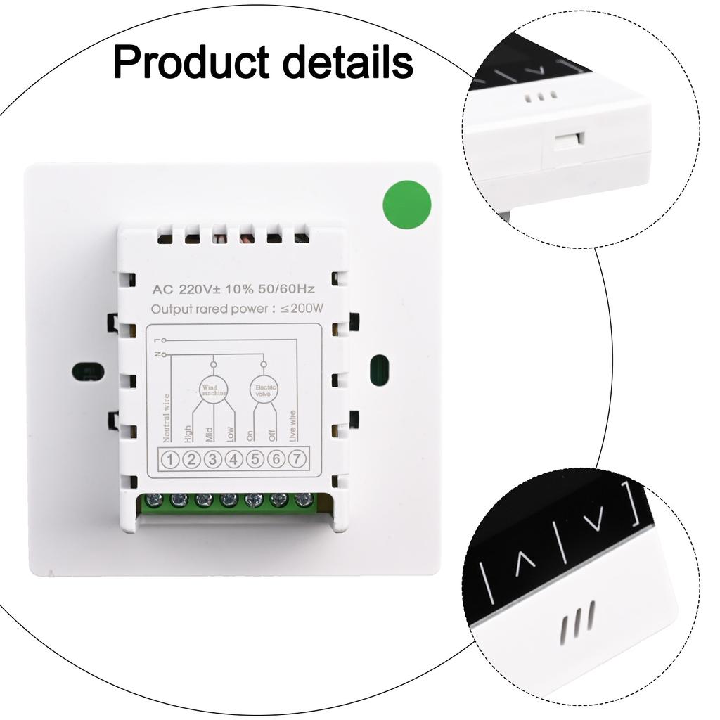 Automatic Wind Speed Adjustment Indoor Temperature Control Central Fresh Air Thermostat Air Conditioning Thermostat