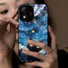 Case for Xiaomi Redmi Note 17 5G 4G Anime Black Cat Starry Cloud Print Phone Cover Acrylic Hard Back Shell With Flexible TPU Edge