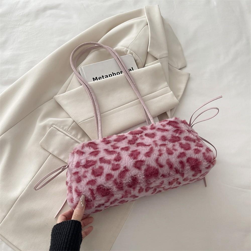 New Leopard Print Pillow Bag Lightweight Long Shoulder Strap Handbag Large Capacity Shoulder Bag Women