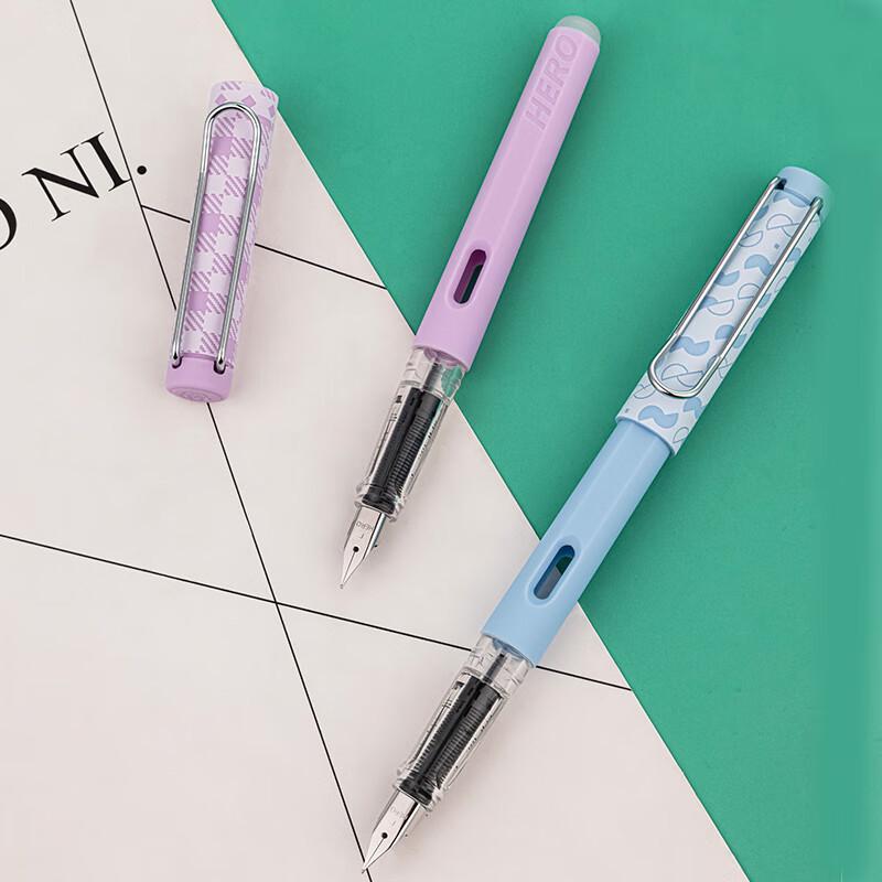 Hero 369 Erasable Thermosensitive Calligraphy Pen with Cute Design and Replaceable Ink Cartridge