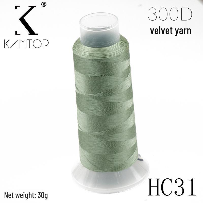 Green Series Velvet Silk Thread Floral Hairpin DIY Kit - Ancient Style Leaves Design