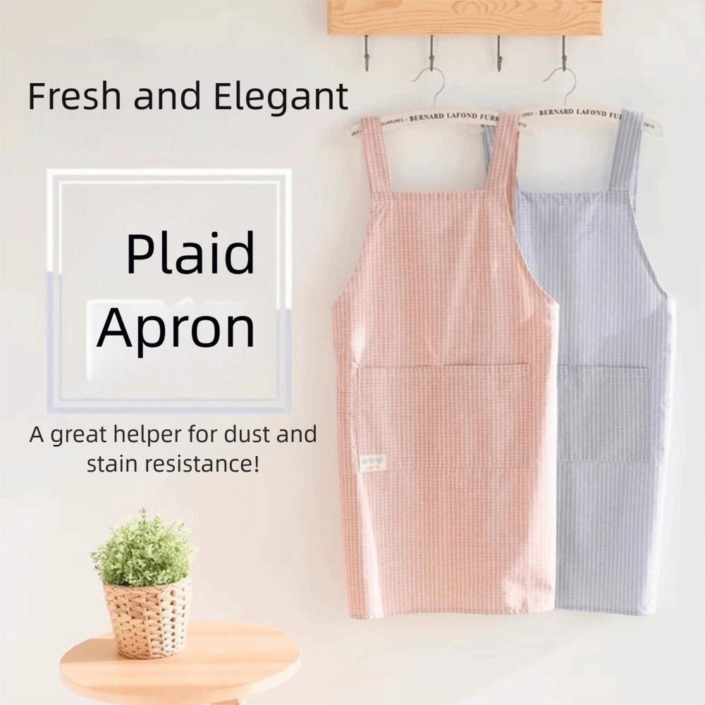 Fashion Striped Kitchen Aprons Waterproof with Pocket Chef Work Apron Anti Dirty Cooking Aprons Household Cleaning