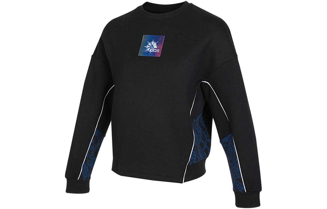 Adidas Sweatshirts Women s Black Crew Neck Moderate Regular HE2917 S